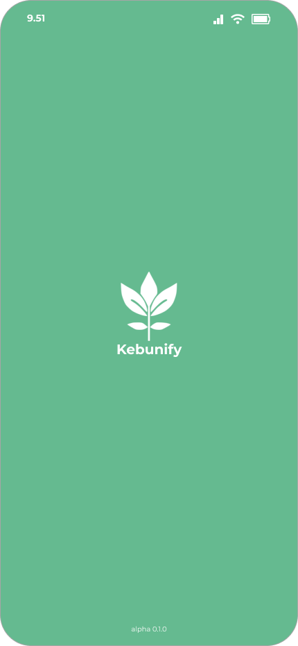 Kebunify mobile splash screen