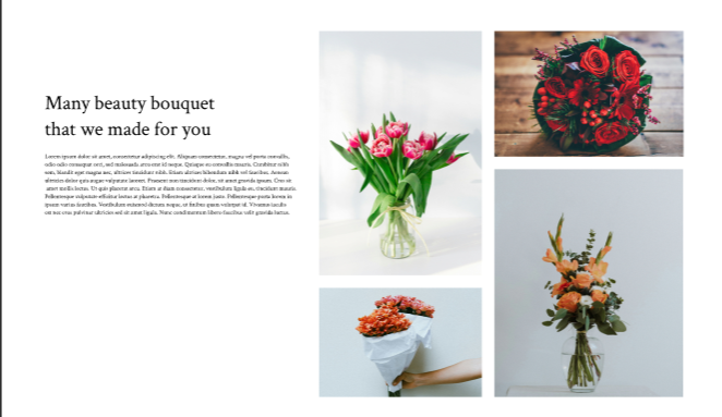 Pesona Flowers editorial bouquet showcase with a collage of flower arrangements