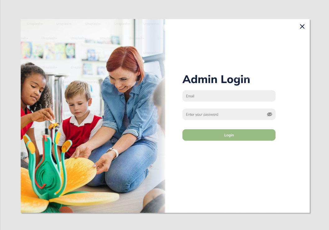 TK Assadah administrator login screen
